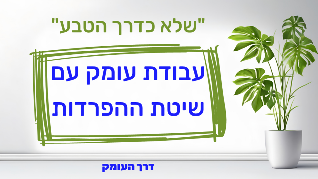 עבודת עומק עם שיטת ההפרדות. דרך העומק
